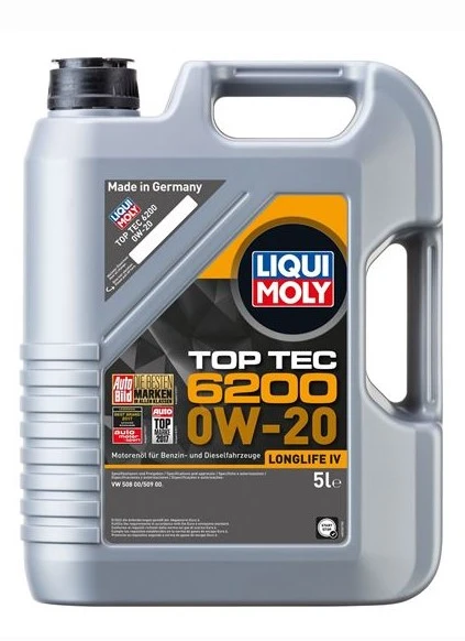 LIQUI MOLY TOP TEC 6200 0W20  LONGLIFE IV 5LT ürün görseli 1