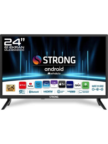 Strong ML24EW2000 24’’ 61 Ekran Uydu Alıcılı HD Ready Whale OS Smart LED TV ürün görseli 1
