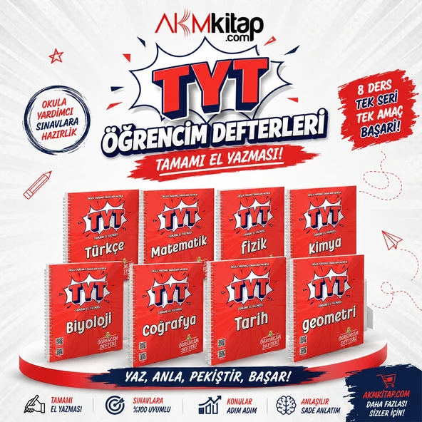 Murat Eğitim Yayınları TYT Öğrencim Defteri Seti 8 Kitap ürün görseli 1