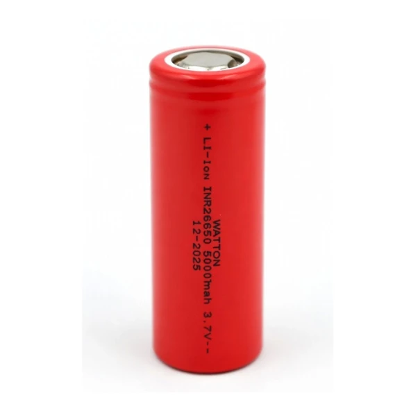 Watton INR 26650 5000mAh 3.7V Li-ion Şarj Edilebilir Pil ürün görseli 1
