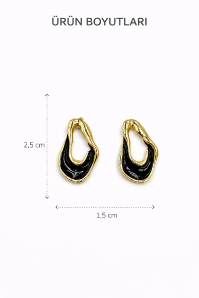 Kaia Gold Çivi Küpe - Resim 3