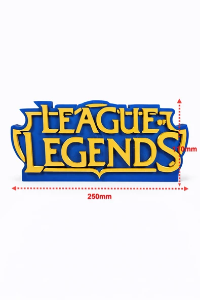League of Legends Dev Logo Dekoratif Masaüstü Aksesuar | 3D Baskı Gaming Oda Süsü | LoL Fan Ürünü ürün görseli 1