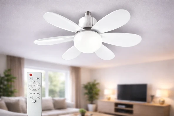 Cata CT-1154 Lodos Fan LED Armatür - Katlanabilir Kanatlı (E27 Duy) ürün görseli 1