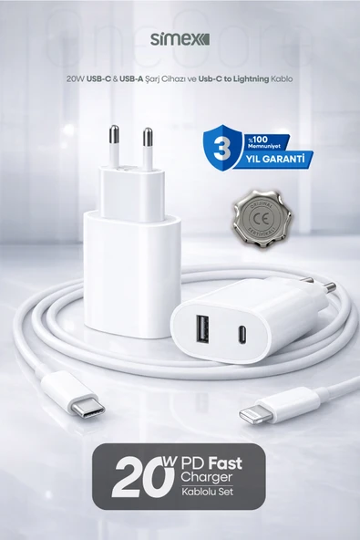 20W iPhone Uyumlu Hızlı Şarj Aleti Lightning Güç Adaptörü Başlığı 8 11 12 13 14 Pro Max Mini X Xs Xr ürün görseli 1