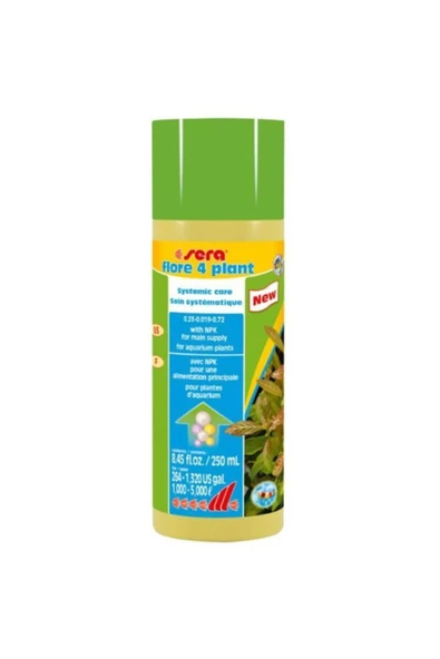 SERA Flore 4 Plant Akvaryum Bitki Gübresi Bakım Ürünü 250ml ürün görseli 1