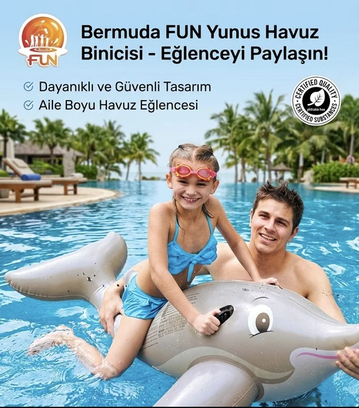 Bermuda Yunus Balığı Havuz Deniz Oyuncağı yatağı ürün görseli 1
