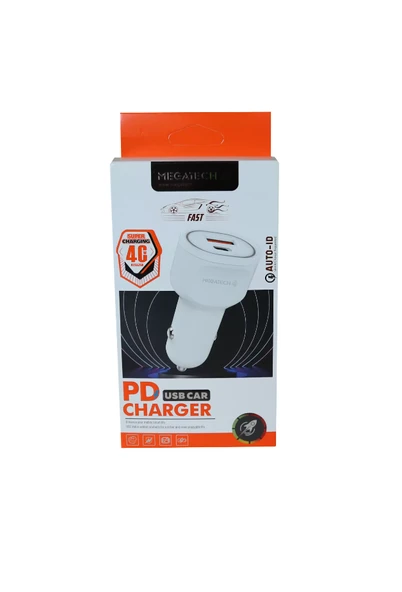 T05-M40 Beyaz 40W Pd-Usb Araç Çakmaklık Şarj Başlığı Hızlı Şarj ürün görseli 1
