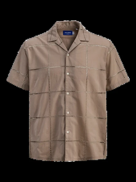 JACK JONES Erkek Kısa Kollu Desenli Gömlek 12285419 ürün görseli 1