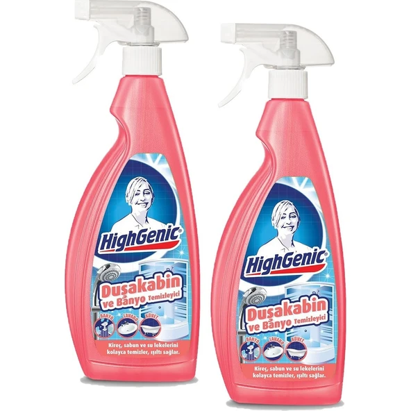 Duşakabin ve Banyo Temizleyici 750 ml 2'li 1,5 kg Kireç ve Lekelere Karşı Etkili ürün görseli 1