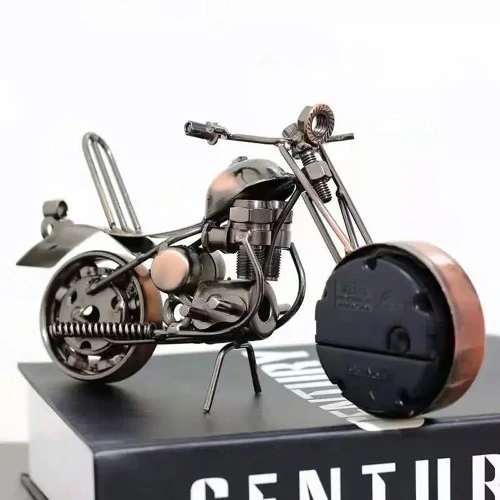 Metal Motosiklet Saat - Resim 2