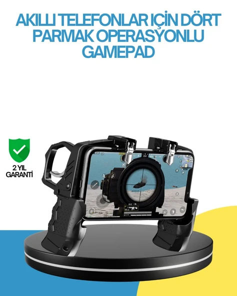 Dört Parmak Destekli Mobil Gamepad Tetikli Oyun Kontrolcüsü ürün görseli 1