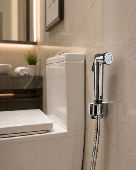 Su Tasarruflu Taharetmatik El Spreyi Stoplu Banyo Temizlik Seti ürün görseli 1
