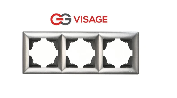 Visage Ambiance Füme 3 Lü Çerçeve - Priz ve Anahtar İçin Uyumlu Çerçeve ürün görseli 1
