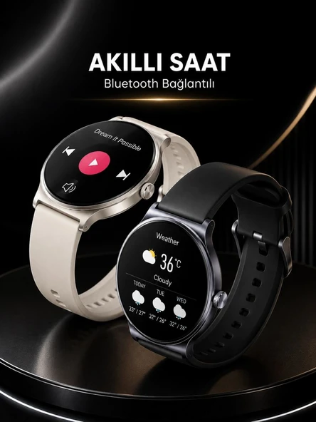 Akıllı Saat Sesli Görüşme Bluetooth Bağlantılı 3 Kordonlu ürün görseli 1