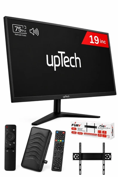 UPTECH 19’’ (48 Ekran) Monitör|Çanaklı/Çanaksız WiFi'li Uydu Alıcısı+TV Askı Aparatı HEDİYE ürün görseli 1