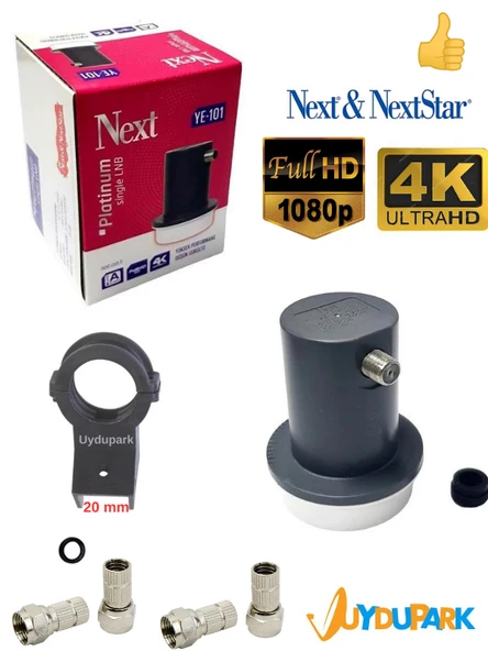 Next Tekli Lnb+Lnb Kelepçesi+4 Adet Contalı konnektör Uydupark Güvencesiyle ürün görseli 1