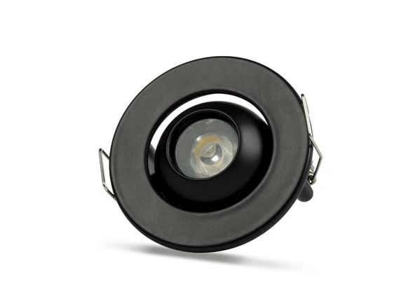 NOAS YL94 0201 Siyah Kasa 1W Led Spot 6500K Beyaz Işık ürün görseli 1