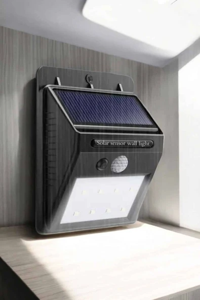 Solar Lamba Giriş, Bahçe Yol Avlu Hareket Sensörlü Led - Resim 4