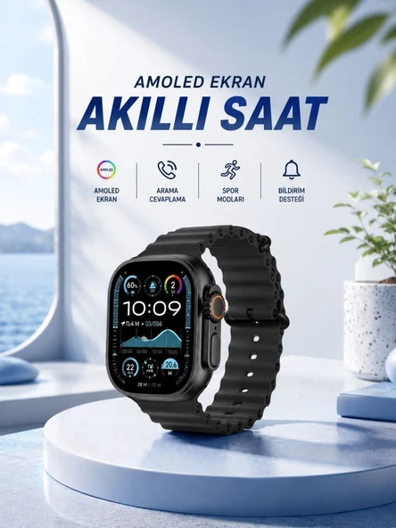 Akıllı Saat Bluetooth Bağlantılı Nfc Ve Gps Uyumlu Nabız Ölçer Sesli Görüşme ürün görseli 1