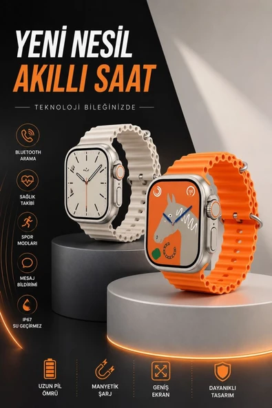 Akıllı Saat Bluetooth Bağlantılı Uyku Ve Sağlık Takibi ürün görseli 1