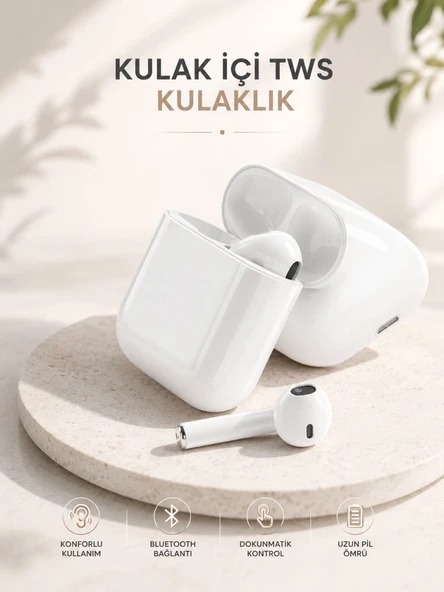 Yeni Nesil HD Ses ve Dokunmatik Kontrol Akıllı ve Şık Bluetooth Kulaklık ürün görseli 1