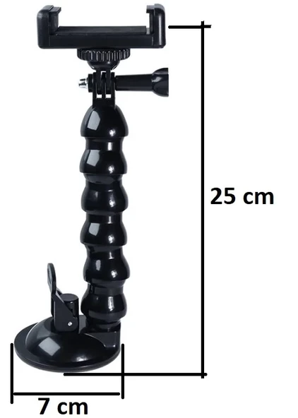 Pratik Akrobat Vantuzlu Teleskobik Telefon Tutucu - Resim 4