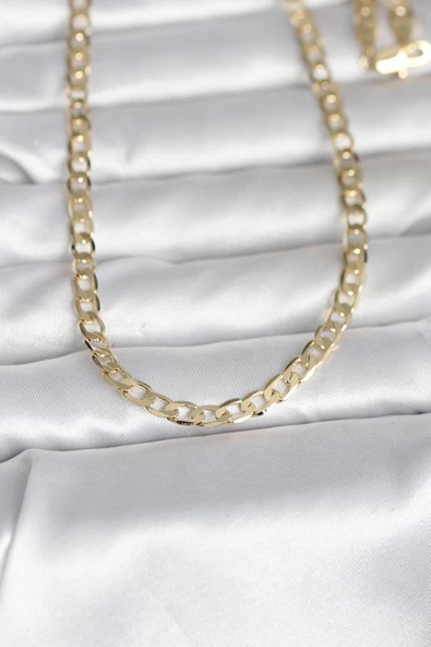 CM 14K Gold Renk Kalın Zincir Model 60 cm Kadın Kolye ürün görseli 1