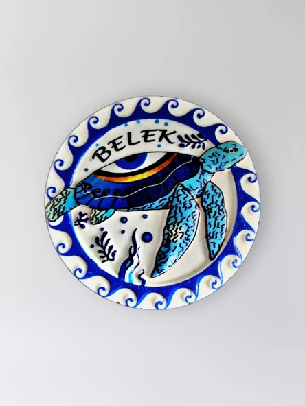 BELEK Polyester Kabartmalı Kaplumbağalı Magnet 7 cm Dekoratif Hediyelik Buzdolabı Süsü (Kod:1308) ürün görseli 1