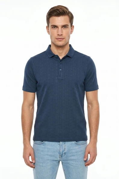 Erkek Polo Yaka Kısa Kollu Triko Tişört Regular Kalıp BGL-ST05561 ürün görseli 1
