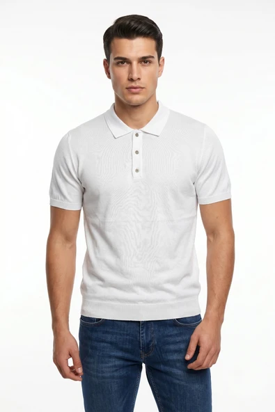 Erkek Polo Yaka Kısa Kollu Triko Tişört Regular Kalıp BGL-ST05560 ürün görseli 1