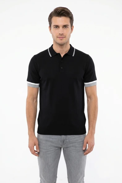 Erkek Polo Yaka Kısa Kollu Triko Tişört Regular Kalıp BGL-ST05559 ürün görseli 1