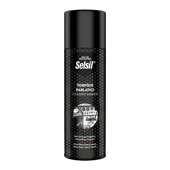 SELSİL OTO - ARAÇ TORPİDO PARLATICI SPREY 200ML HOŞ KOKULU - PARLAK - TOZ TUTMAYAN FORMÜL (5067) ürün görseli 1