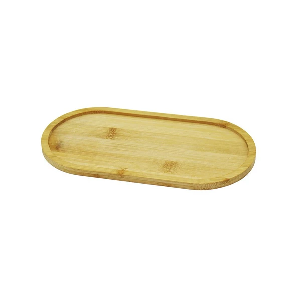 OVAL AHŞAP BAMBU YAĞDANLIK ALTLIK 12X23CM (5067) ürün görseli 1