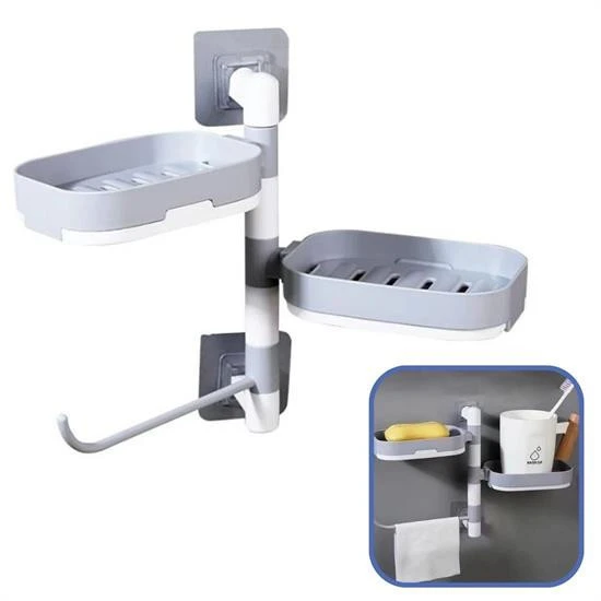 Çoklu Sabun Tutucu Fonksiyonel Banyo Sabunluk (5067) ürün görseli 1
