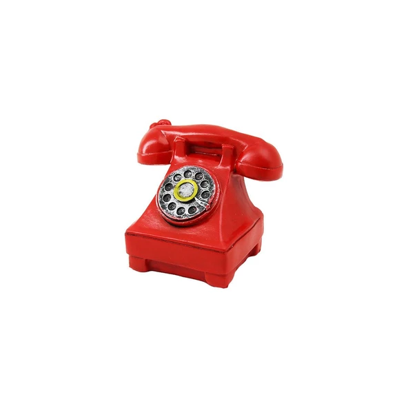 ANKESÖRLÜ TELEFON VİNTAGE DEKORATİF BİBLO 12X7.5CM REÇİNE (5067) ürün görseli 1