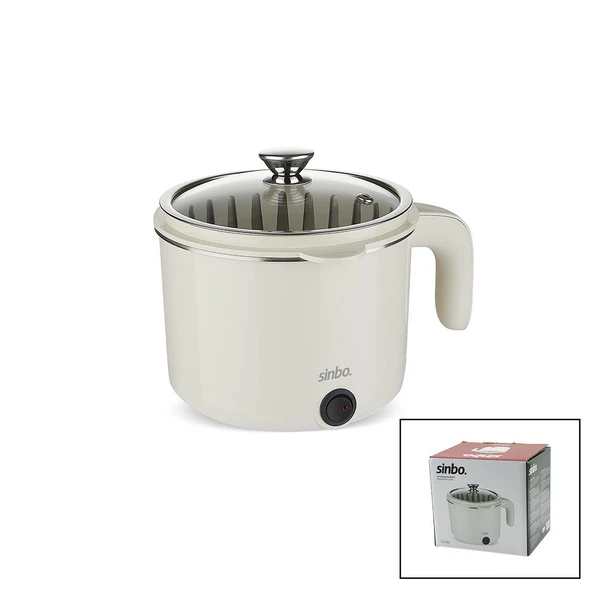 ELEKTRİKLİ ÇOK FONKSİYONLU PİŞİRİCİ PASLANMAZ ÇELİK TENCERE 800ML SCO-5063 (5067) ürün görseli 1