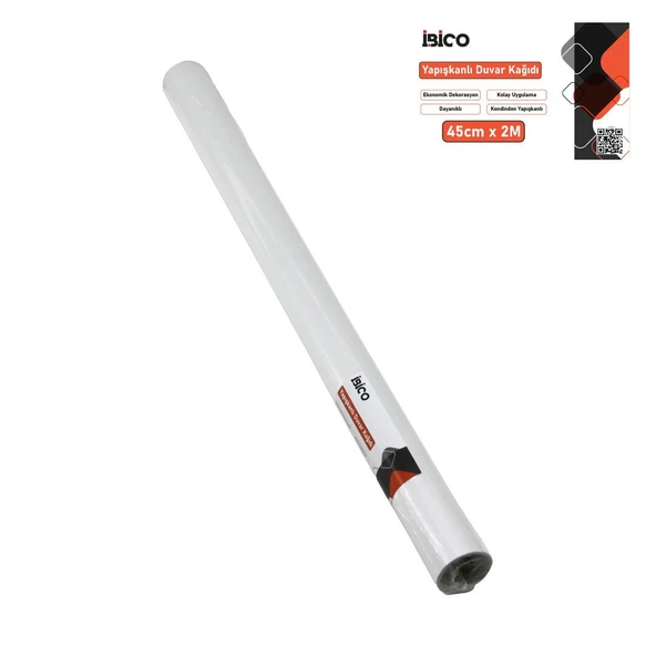 2MT X 45CM BEYAZ SADE TEZGAH ÜSTÜ FOLYO STİCKER - DUVAR KAĞIT KENDİNDEN YAPIŞKANLI - EKO DEKORASYON - DAYANIKLI (5067) ürün görseli 1