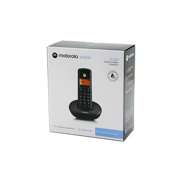 SİYAH DİJİTAL KABLOSUZ - TELSİZ TELEFON ARAYAN NO GÖRME 50 HAFIZA 300M ALAN E-201 (5067) ürün görseli 1