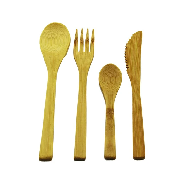 4PCS  AHŞAP BAMBU MUTFAK SETİ  2 KAŞIK - ÇATAL - BIÇAK (5067) ürün görseli 1