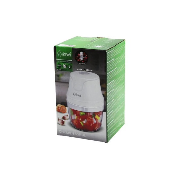 KİWİ KC-8203  USB ŞARJLI MİNİ   3 BIÇAKLI  BLENDER RONDO GIDA DOĞRAYICI  350ML=MİKA KRİSTAL HAZNE (5067) ürün görseli 1