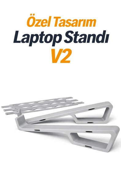 Özel Tasarım Laptop Standı V2 – Ayarlanabilir Ergonomik Laptop Yükseltici – Havalandırmalı Stand ürün görseli 1