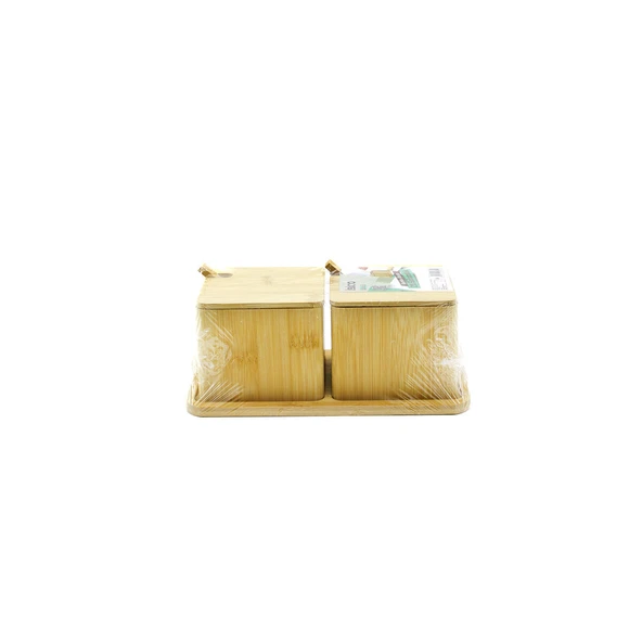 2PCS BAHARATLIK - TUZLUK AHŞAP BAMBU (5067) - Resim 3