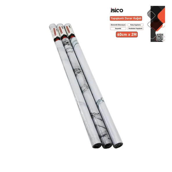 2MT X 60CM BEYAZ MERMER DESENLİ TEZGAH ÜSTÜ FOLYO STİCKER - DUVAR KAĞIT KENDİNDEN YAPIŞKANLI - EKO DEKORASYON - DAYANIKLI (5067) ürün görseli 1