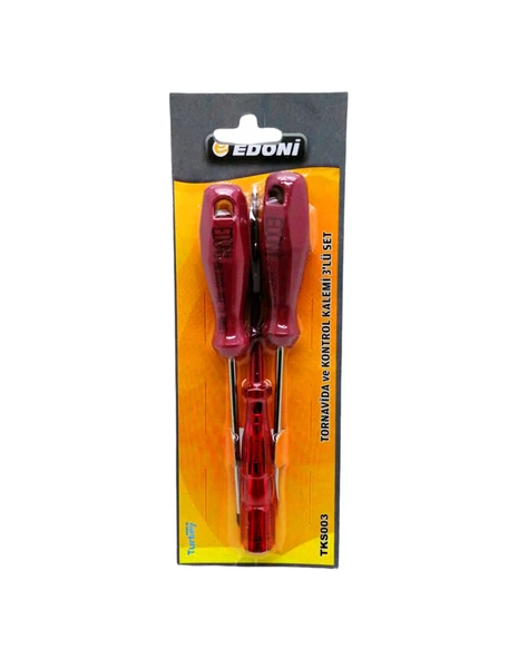3  PARÇA  SET TORNAVİDA YILDIZ - DÜZ - KONTROL KALEMİ (5067) ürün görseli 1