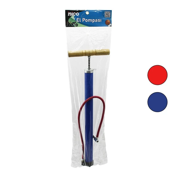METAL GÖVDE   AHŞAP KOL   İRAN  EL POMPASI  55CM   TOP - BİSİKLET - MOTOR  AYAKLIK APARATLI (5067) ürün görseli 1