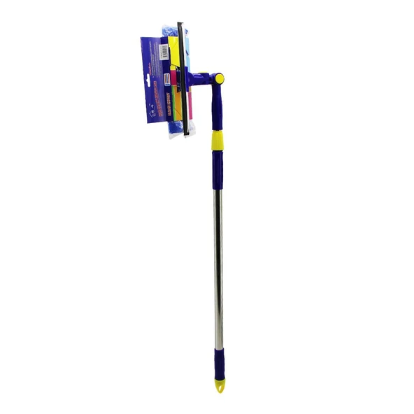 STAR Q 2 BAŞLI=CAMSİL ÇEKPAS - M.FİBER MOP=24.5CM 360 DERECE BAŞLIK CAMSİL - MOP UZAYAN METAL - PLS.SAP= 85-133CM (5067) ürün görseli 1