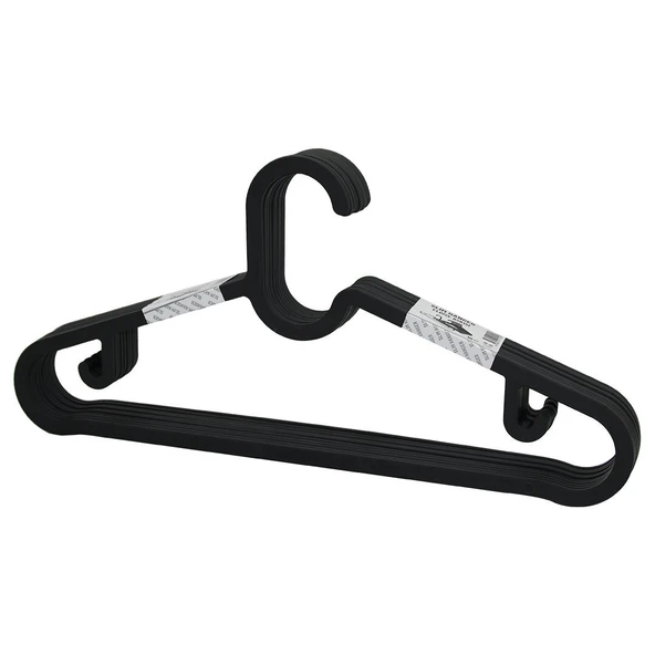 10PCS PLASTİK - ANTRASİT GRİ ELBİSE ASKISI (5067) ürün görseli 1
