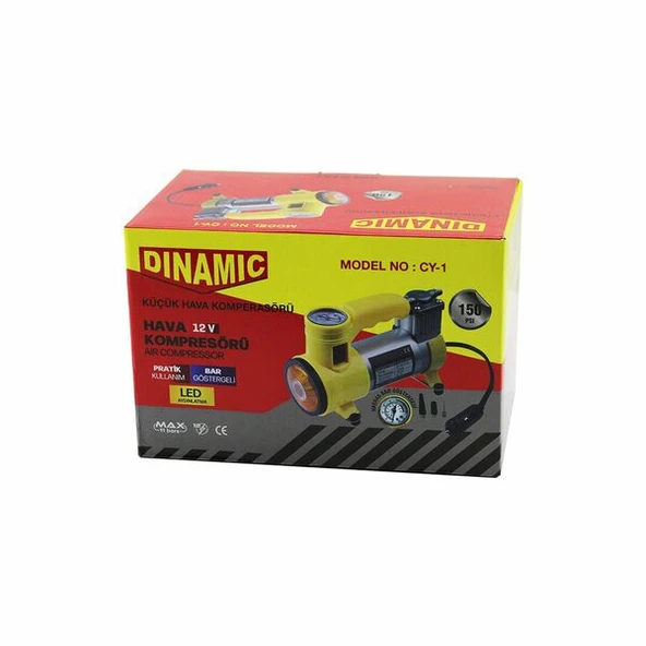 OTO - ARAÇ HAVA KOMPRESÖRÜ KAMYON - OTOBÜS - DC/12V-13.5V - 15Amp - 150PSI - BAR GÖSTERGE - LED AYDINLATMA CY-1  (5067) ürün görseli 1