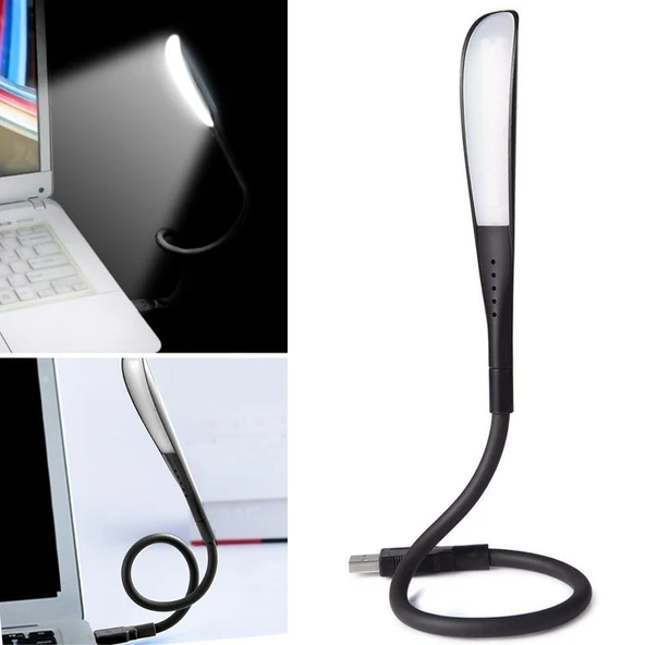 USB Girişli 14 Ledli 3 Kademeli Dokunmatik Masa/Kitap Okuma Lambası Ledi Siyah (5067) ürün görseli 1