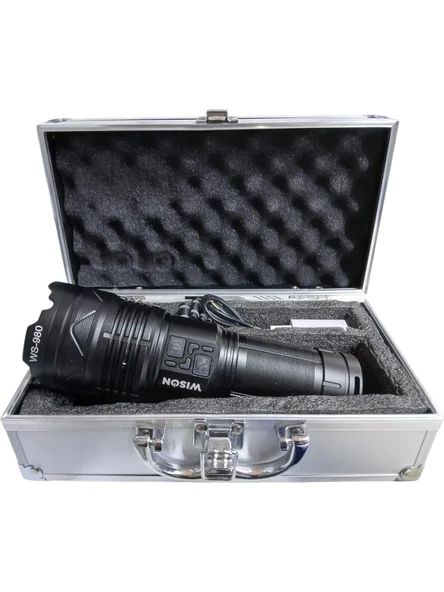 Profesyonel Zoomlu El Feneri | 60w – 7000 Lümen – 13.200 Mah – Type‑c – Metal Gövde (5067) ürün görseli 1